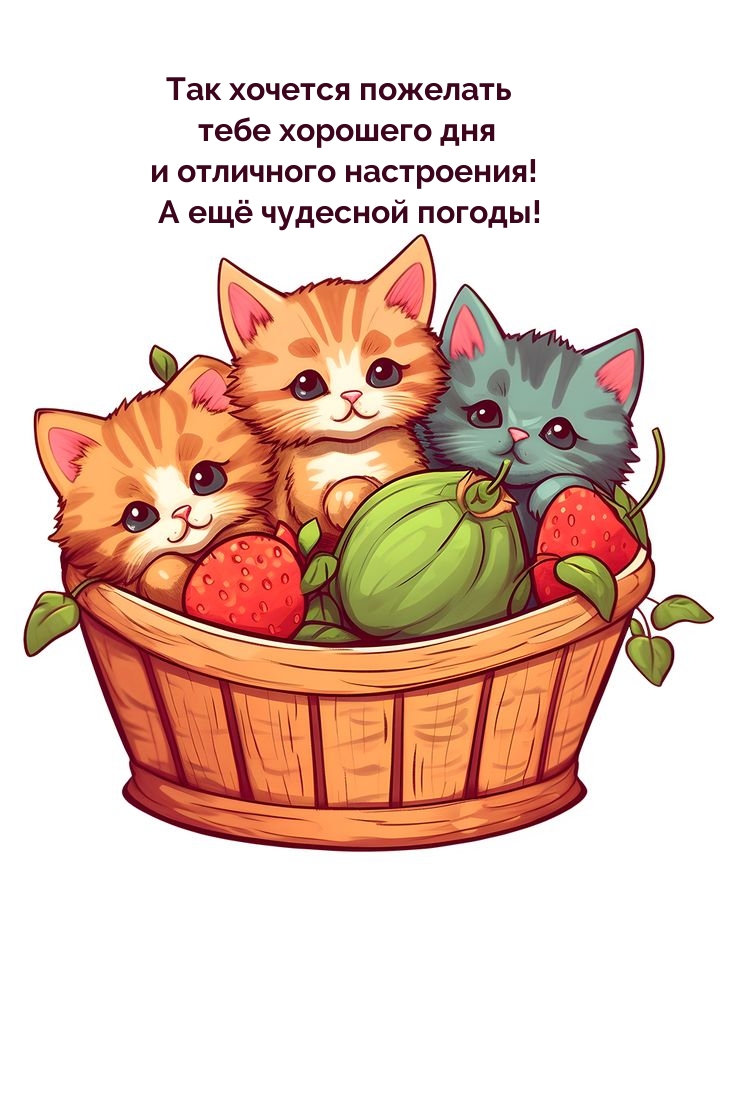 Так хочется пожелать тебе хорошего дня и отличного настроения!