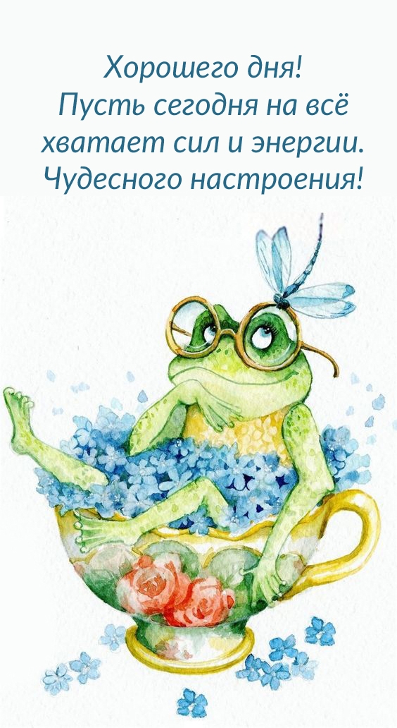 Хорошего дня! Пусть сегодня на всё хватает сил и энергии.