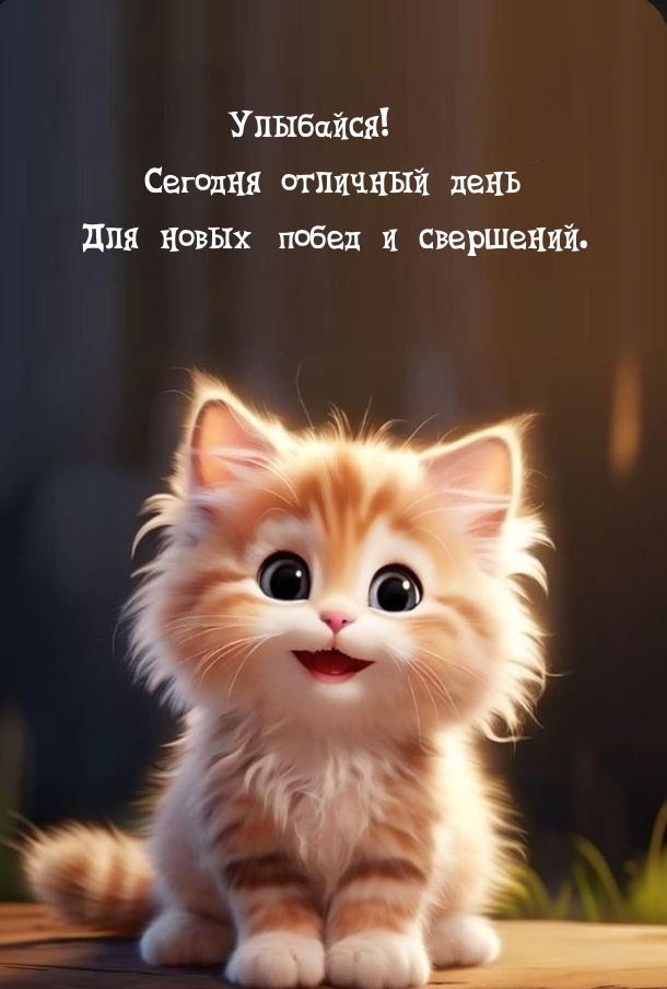 Улыбайся! Сегодня отличный день для новых побед и свершений.