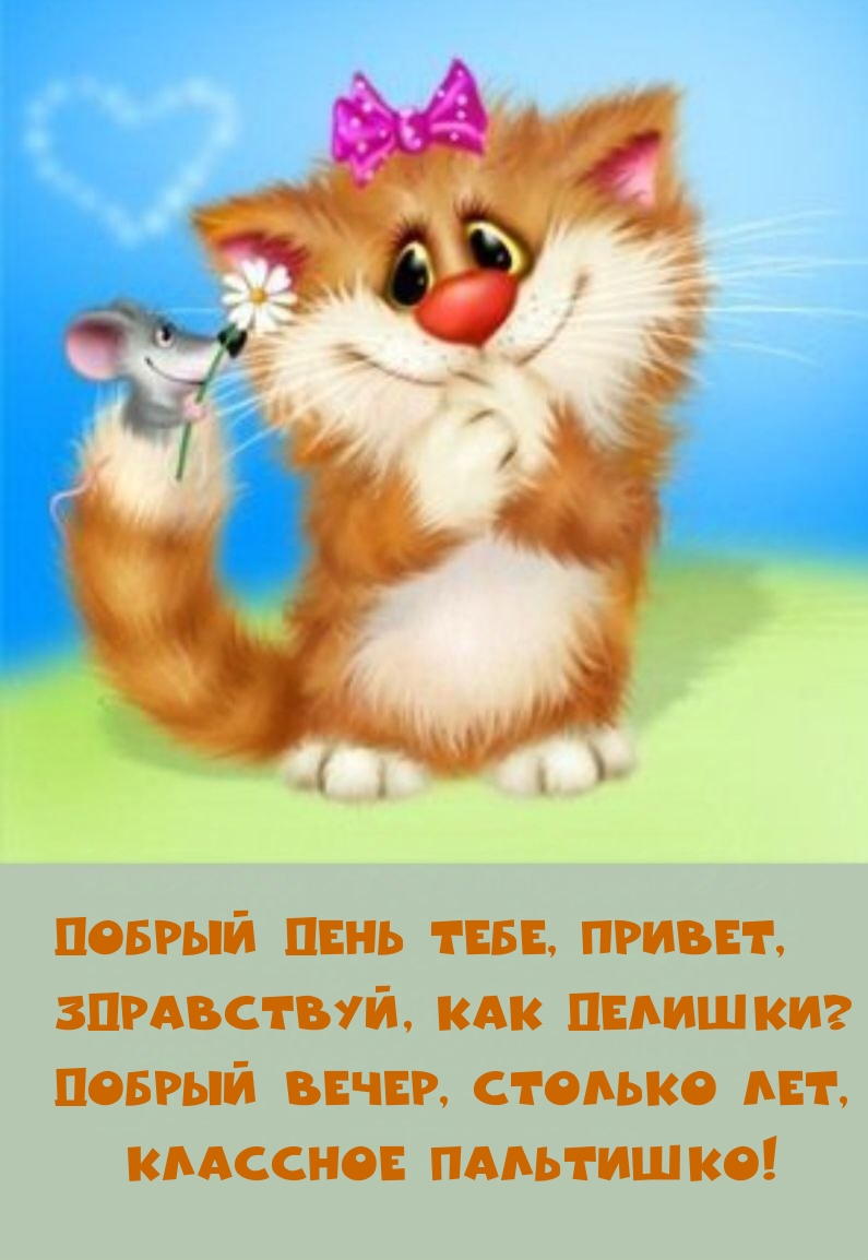 Добрый день тебе, привет, здравствуй, как делишки?