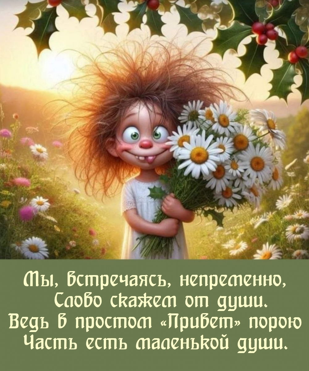 Ведь в простом «Привет» порою часть есть маленькой души.