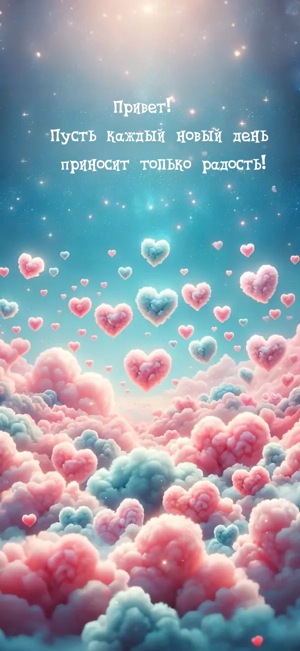 Привет! Пусть каждый новый день приносит только радость!