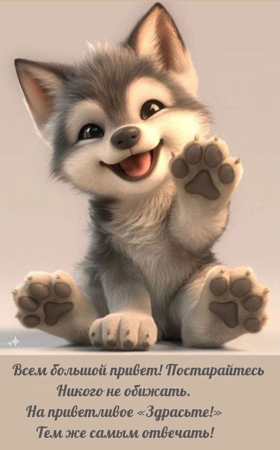 Всем большой привет! Постарайтесь никого не обижать.