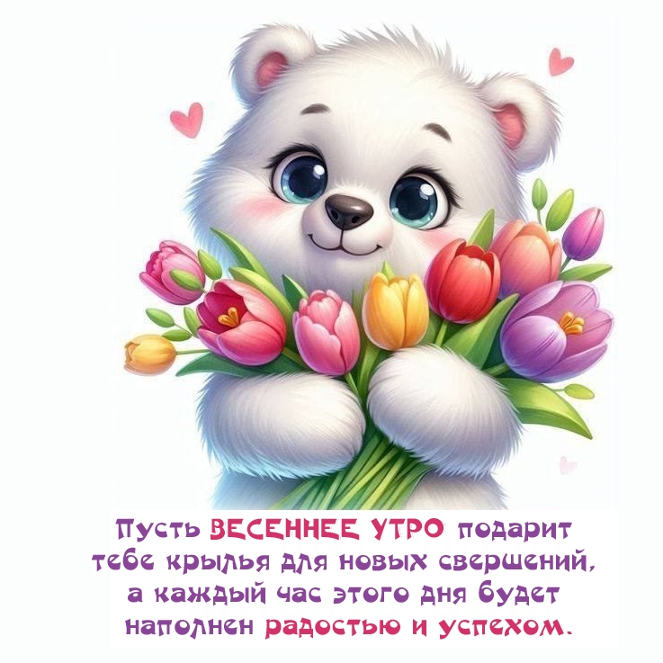 Пусть весеннее утро подарит тебе крылья для новых свершений