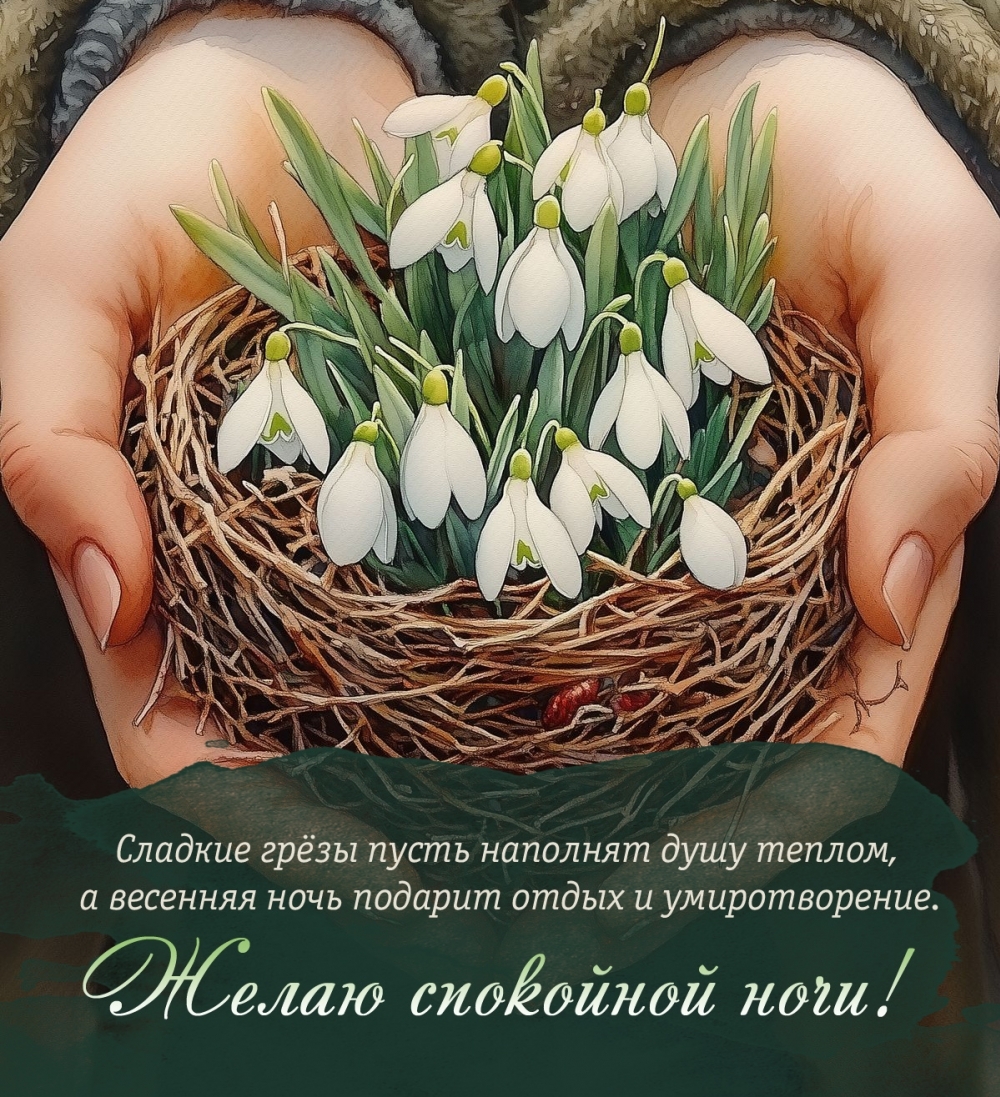 Сладкие грёзы пусть наполнят душу теплом, а весенняя ночь подарит отдых