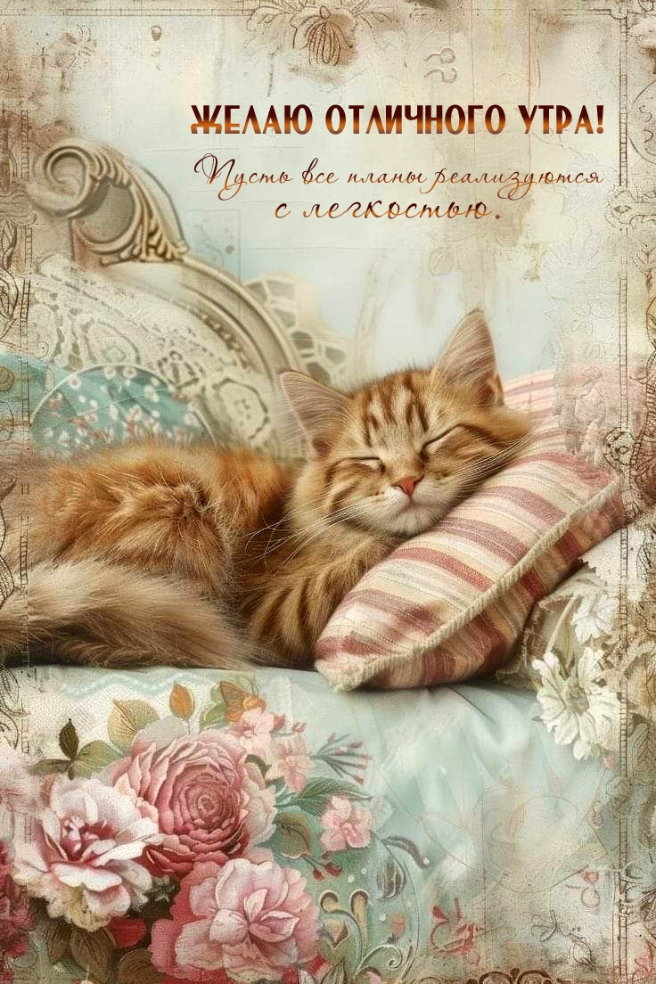Желаю отличного утра! Пусть все планы реализуются с легкостью.