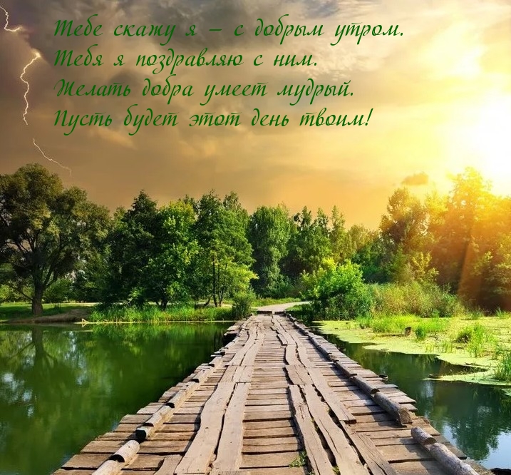 Тебе скажу я — с добрым утром