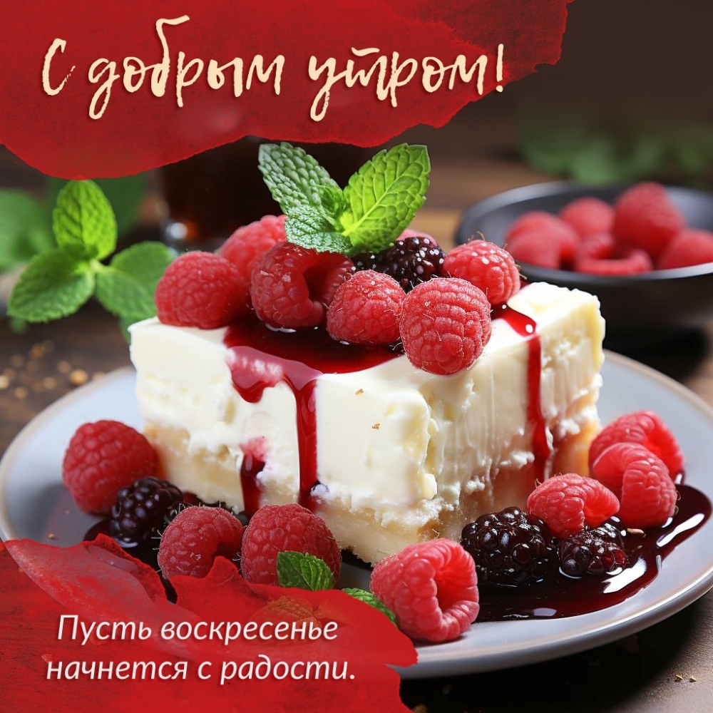 С добрым утром! Пусть воскресенье начнется с радости.