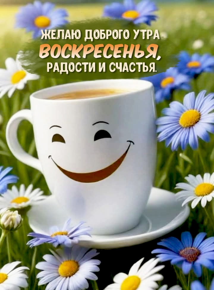 Желаю доброго утра воскресенья, радости и счастья.