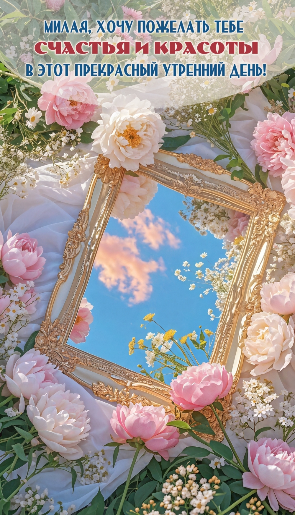 Милая, хочу пожелать тебе счастья и красоты!