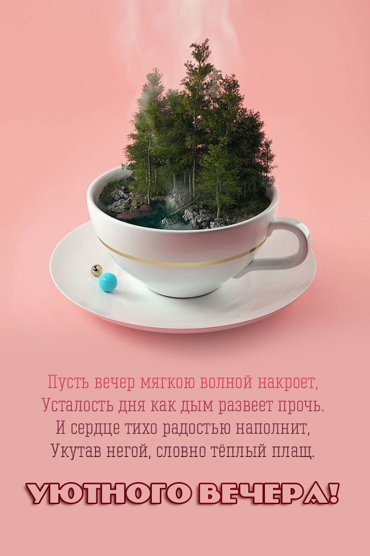 Пусть вечер мягкою волной накроет! Стишок