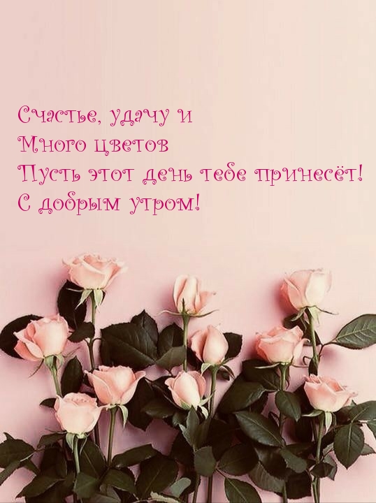 Счастье, удачу и много цветов!