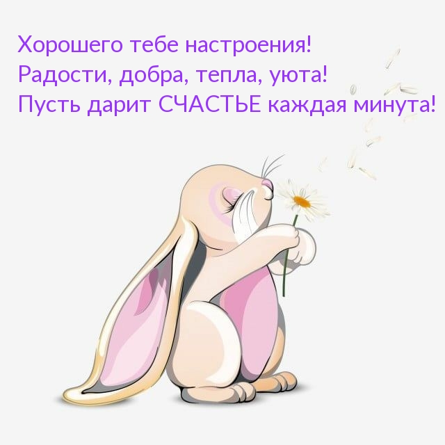 Хорошего тебе настроения! Радости, добра, тепла, уюта!