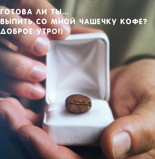 Готова ли ты… Выпить со мной чашечку кофе?