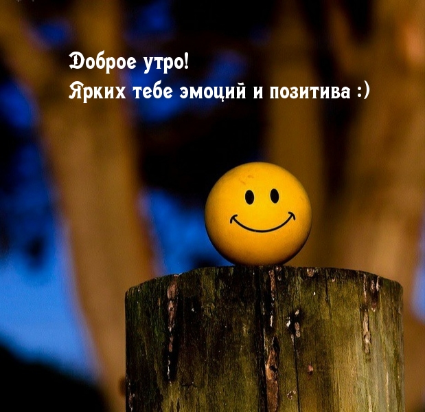 Доброе утро! Ярких тебе эмоций и позитива :)