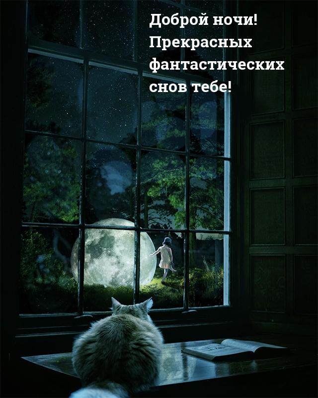Доброй ночи! Прекрасных фантастических снов тебе!