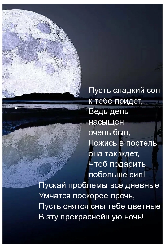 Пусть сладкий сон к тебе придет!