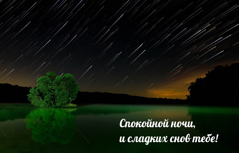 Спокойной ночи, и сладких снов тебе!