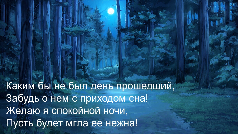 Желаю я спокойной ночи — стихотворение