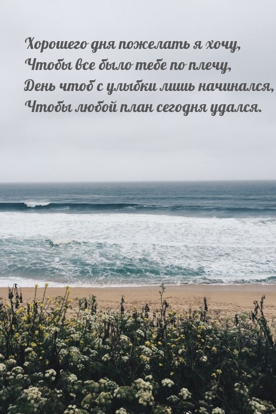 Хорошего дня пожелать я хочу
