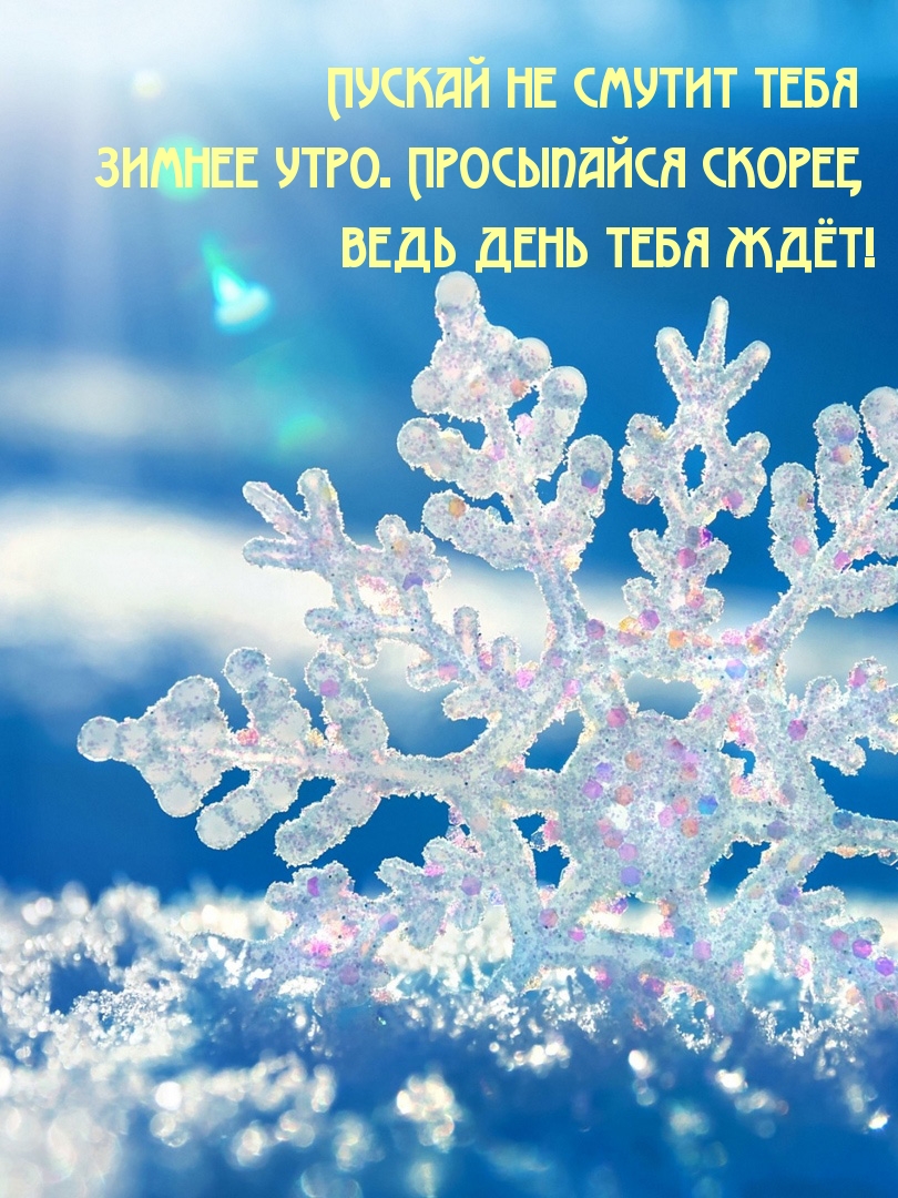 Пускай не смутит тебя зимнее утро. Просыпайся скорее