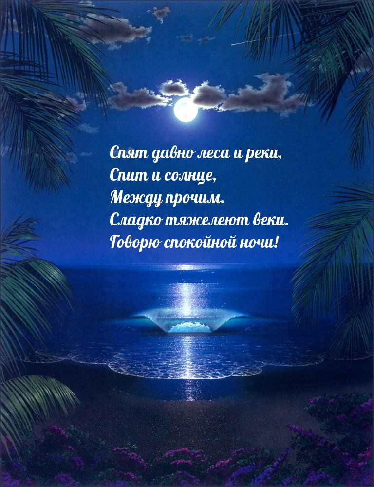 Сладко тяжелеют веки. Говорю спокойной ночи!