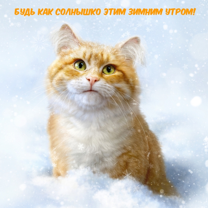 Будь как солнышко этим зимним утром!
