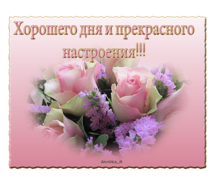 Хорошего дня и прекрасного настроения!