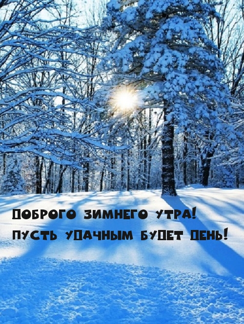 Доброго зимнего утра! Пусть удачным будет день!