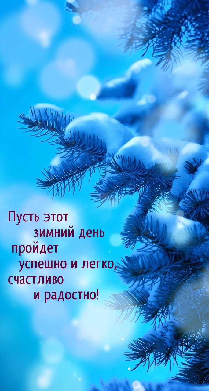 Пусть этот зимний день пройдет успешно и легко
