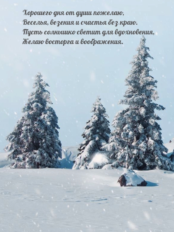 Хорошего дня от души пожелаю! Веселья, везения и счастья!