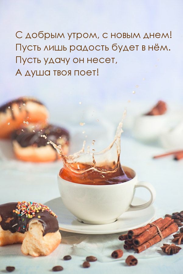 С добрым утром, с новым днем! Пусть лишь радость будет в нём.