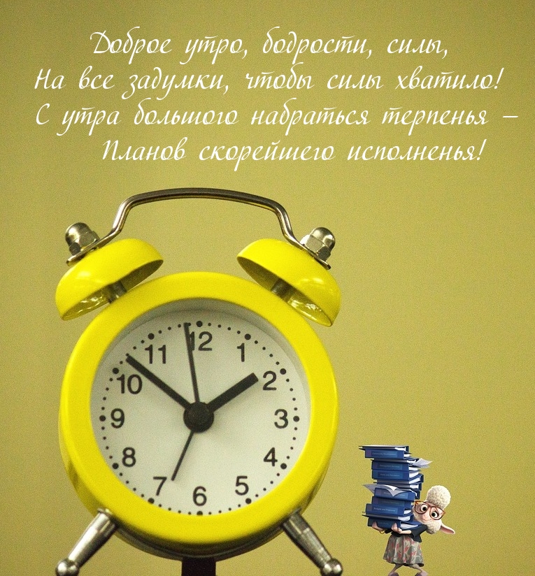 С утра большого набраться терпенья — планов скорейшего исполненья!