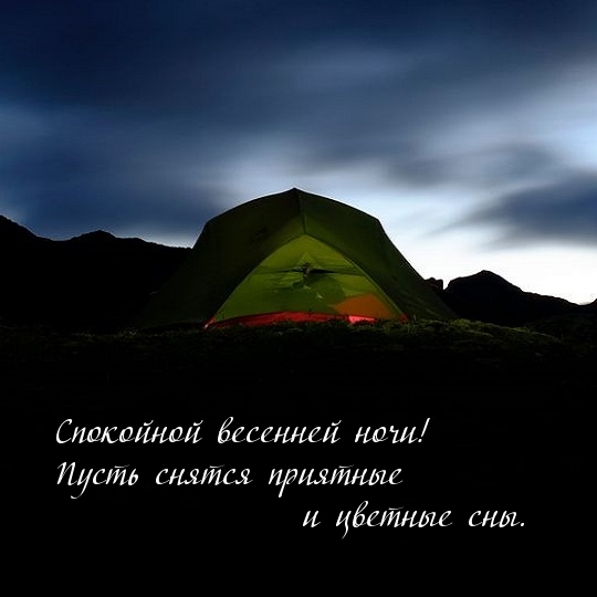 Спокойной весенней ночи! Пусть снятся приятные и цветные сны.
