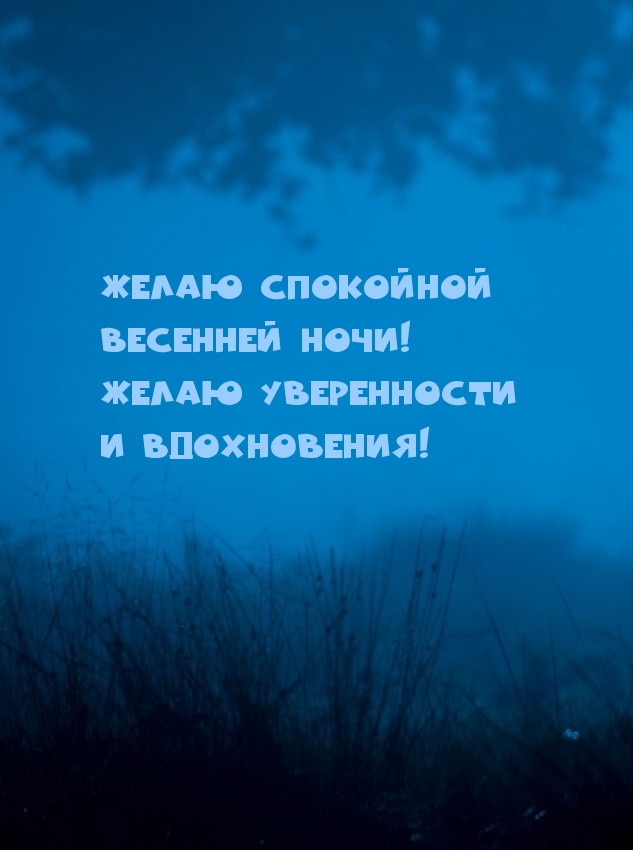 Желаю спокойной весенней ночи!