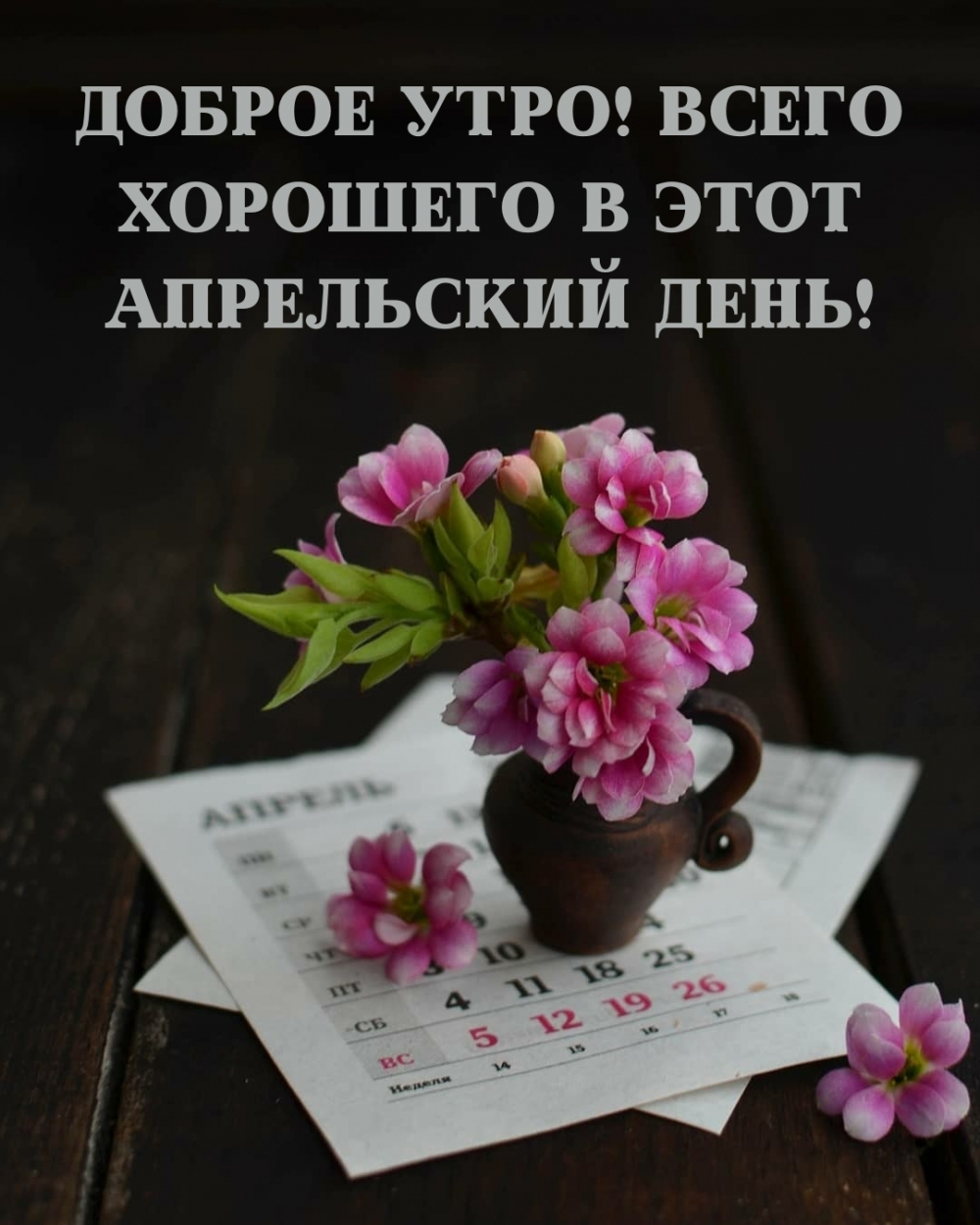 Доброе утро! Всего хорошего в этот апрельский день!