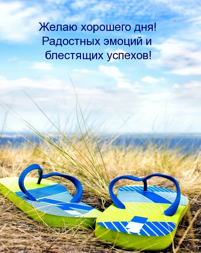 Желаю хорошего дня! Радостных эмоций и блестящих успехов!