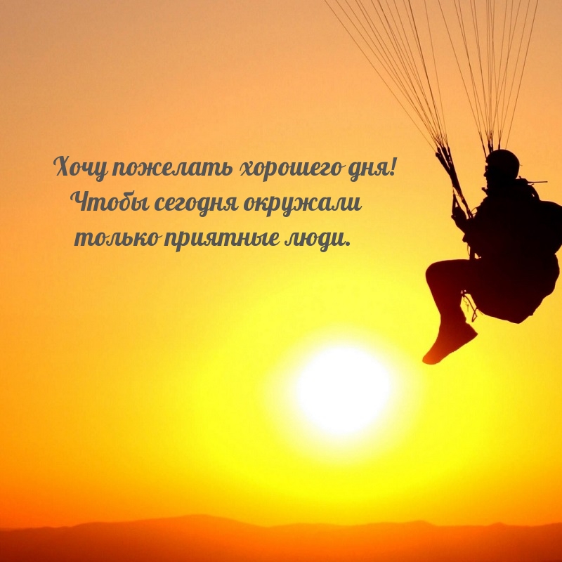 Хочу пожелать хорошего дня!