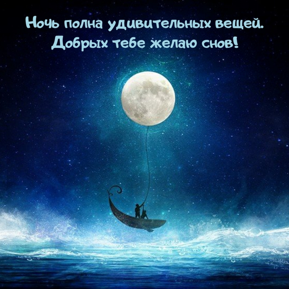 Ночь полна удивительных вещей. Добрых тебе желаю снов!