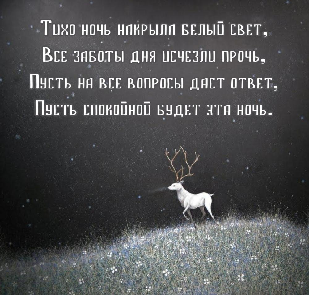 Пусть спокойной будет эта ночь.