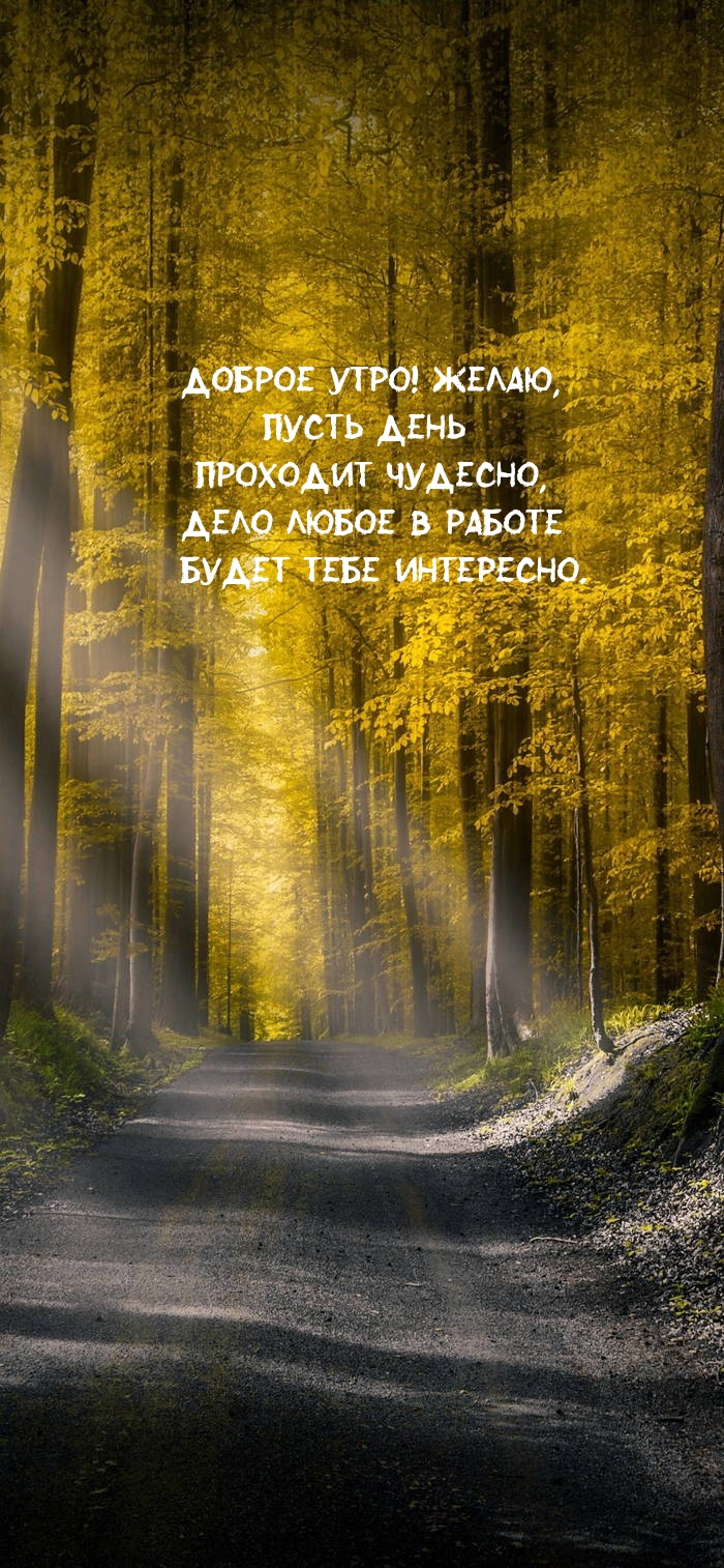 Доброе утро! Желаю, пусть день проходит чудесно