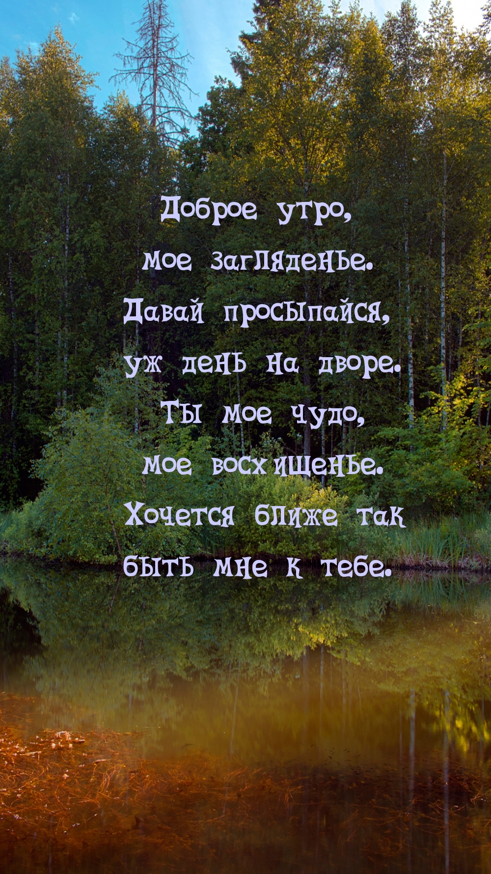 Доброе утро,   мое загляденье.