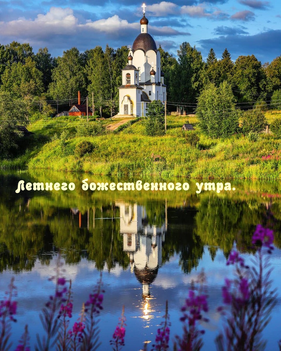 Летнего божественного утра.