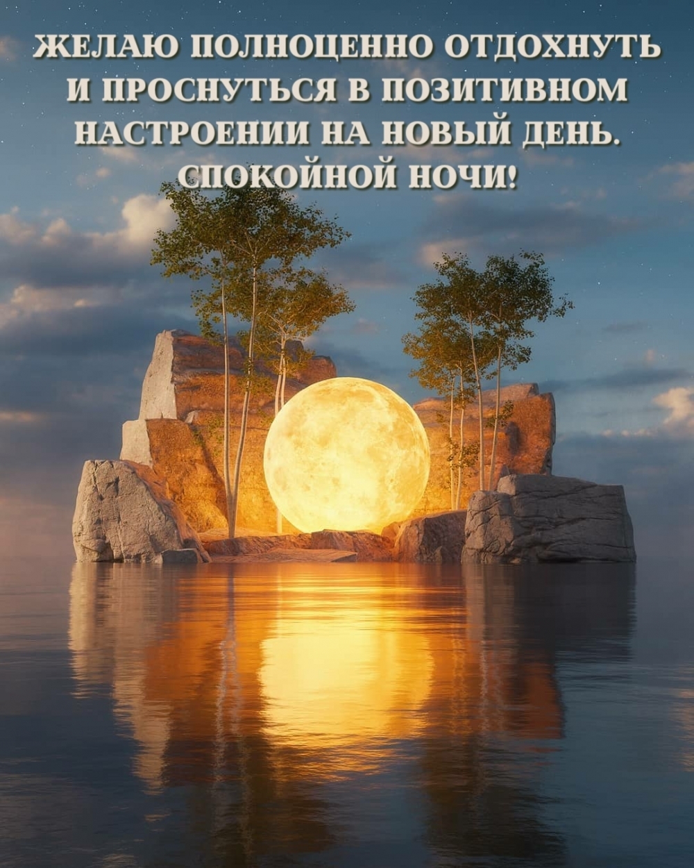 Спокойной ночи! Желаю полноценно отдохнуть