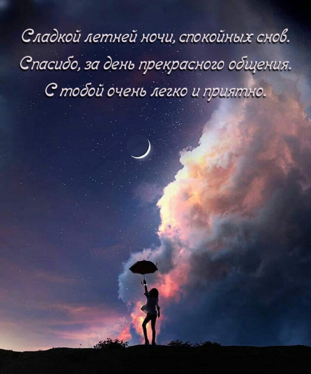 Сладкой летней ночи, спокойных снов.