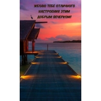 Желаю тебе отличного настроения этим добрым вечерком!