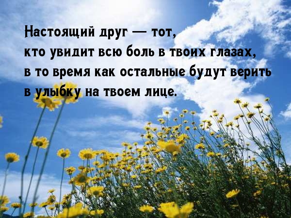 Настоящий друг — увидит всю боль в твоих глазах