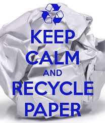 Картинки с надписями.  Keep calm and recycle paper.