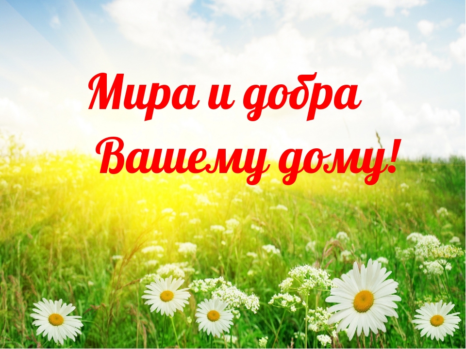 Картинки с надписями.  Мира и добра Вашему дому!.