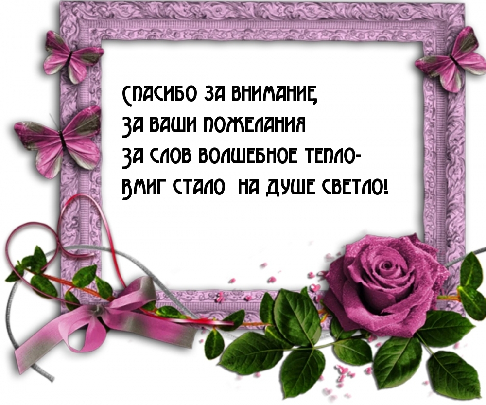 Спасибо за внимание и пожелания